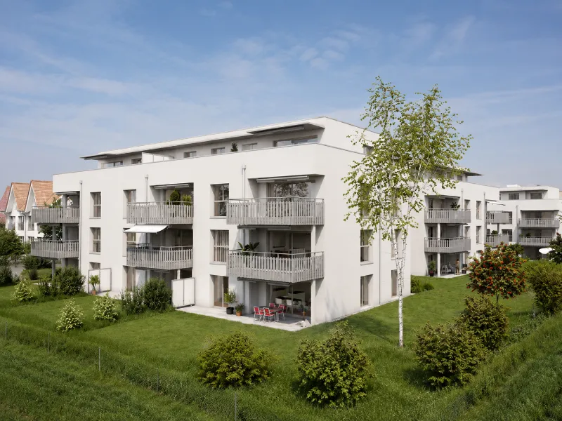Moderner Apartmentkomplex Aussenansicht