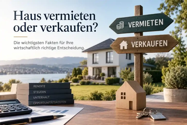 Haus vermieten oder verkaufen in der Schweiz: Wirtschaftlicher Vergleich von Rendite, Steuern und Unterhalt